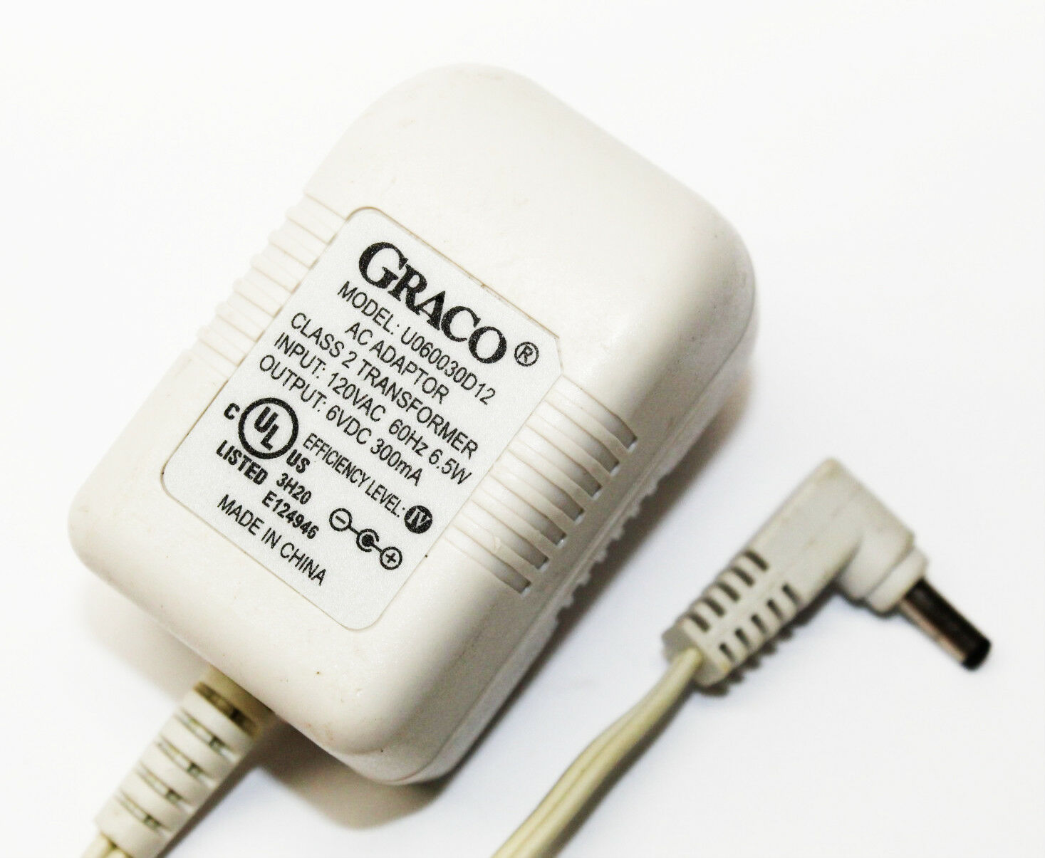 New 6V 300mA Graco U060030D12 Class 2 Transformer Power Supply Ac Adapter